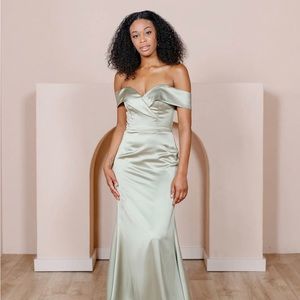 Satin sage revelry dress size 2